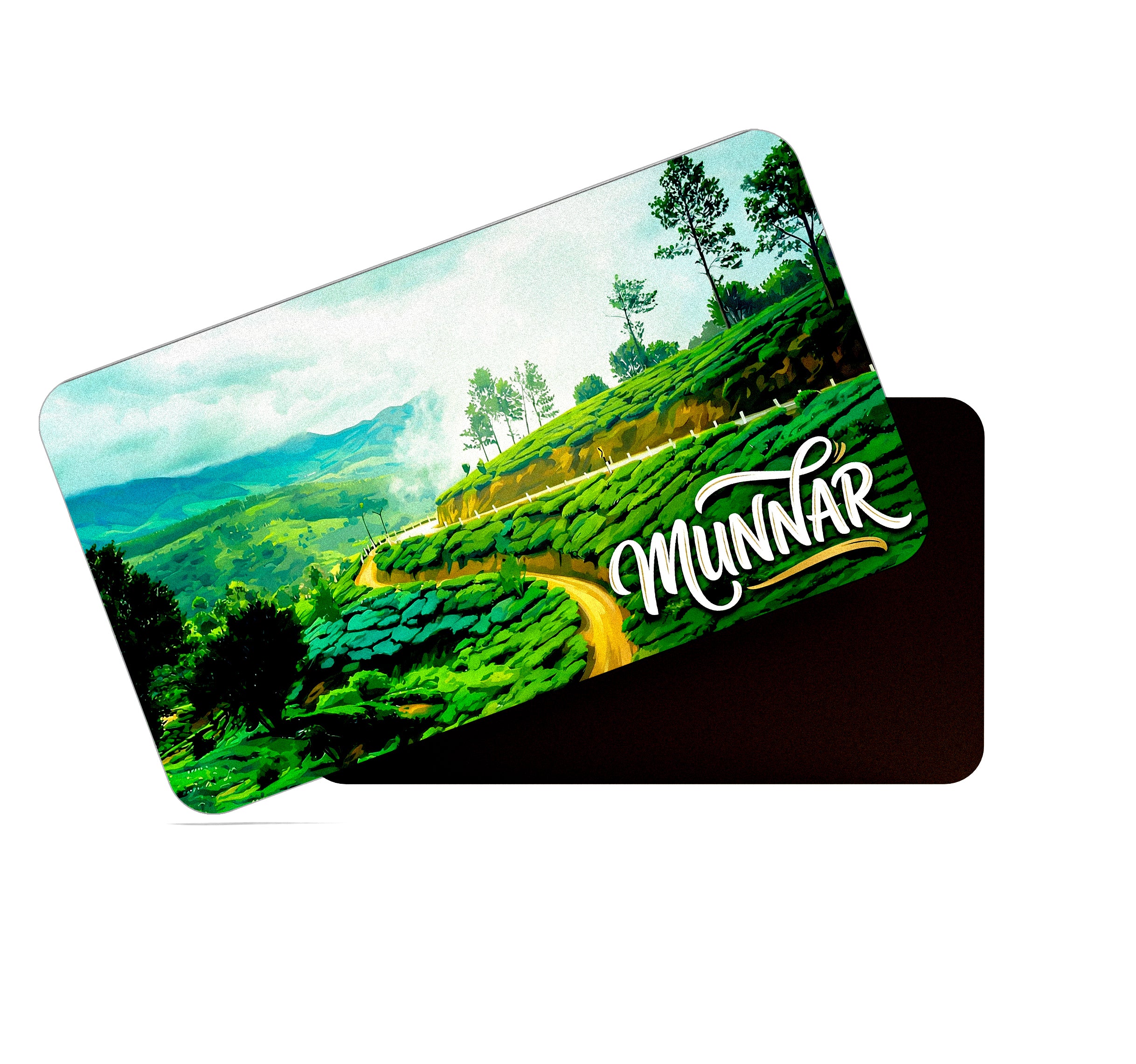 dhcrafts Kerala Munnar D1 Design Rectangular Fridge Magnet Pack of 1 (8.6cm x 5.4cm)